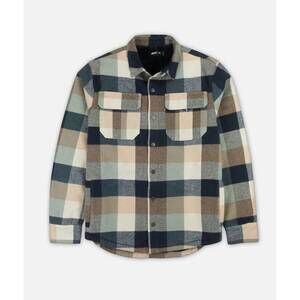 NEW JETTY men's sherpa plaid jacket in blush